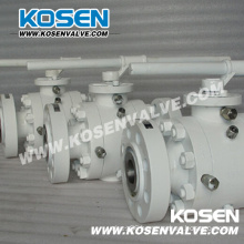 Three Piece Cast Steel Flanged Trunnion Ball Valves